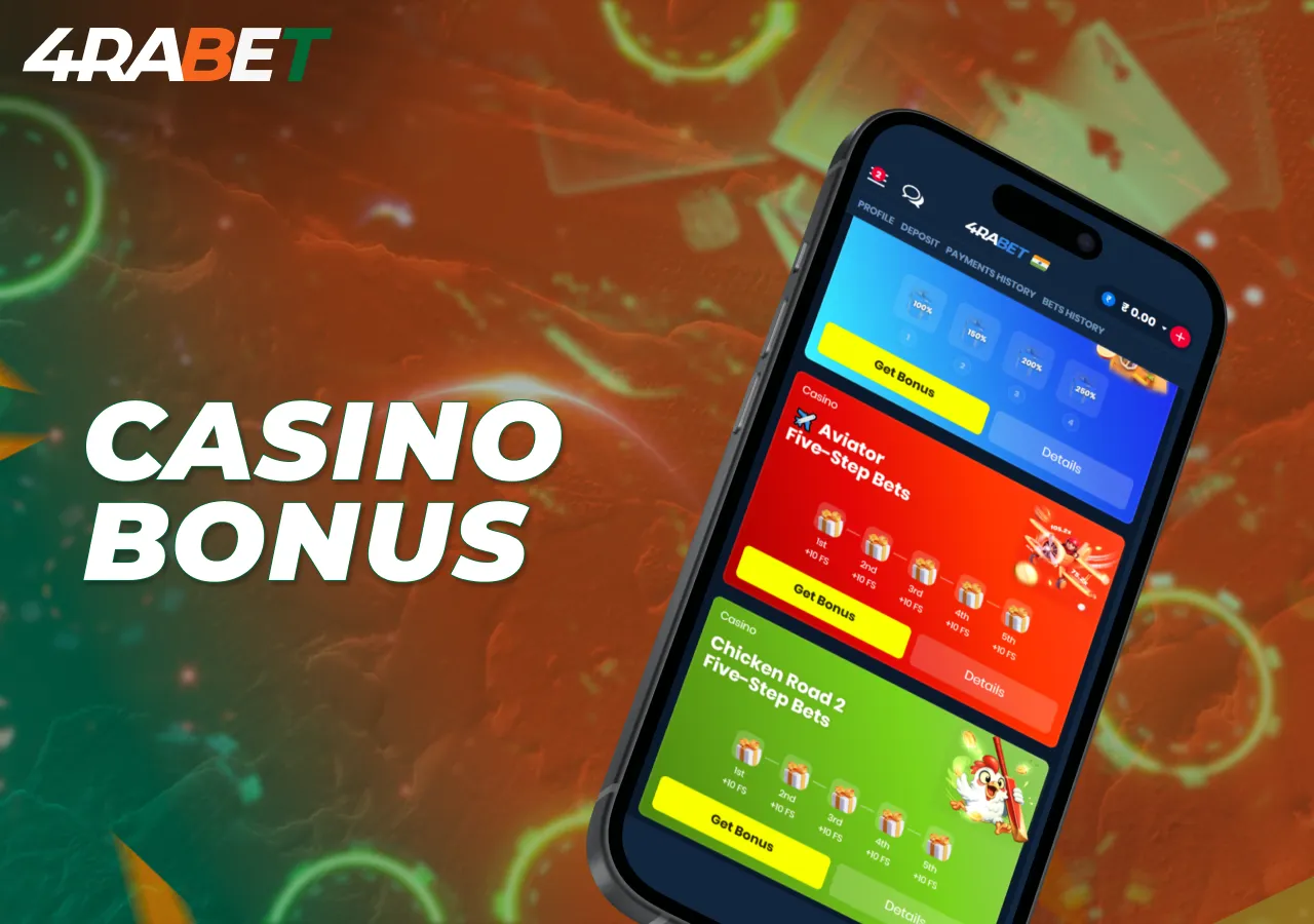 Casino bonuses are available for users in India with various formats.