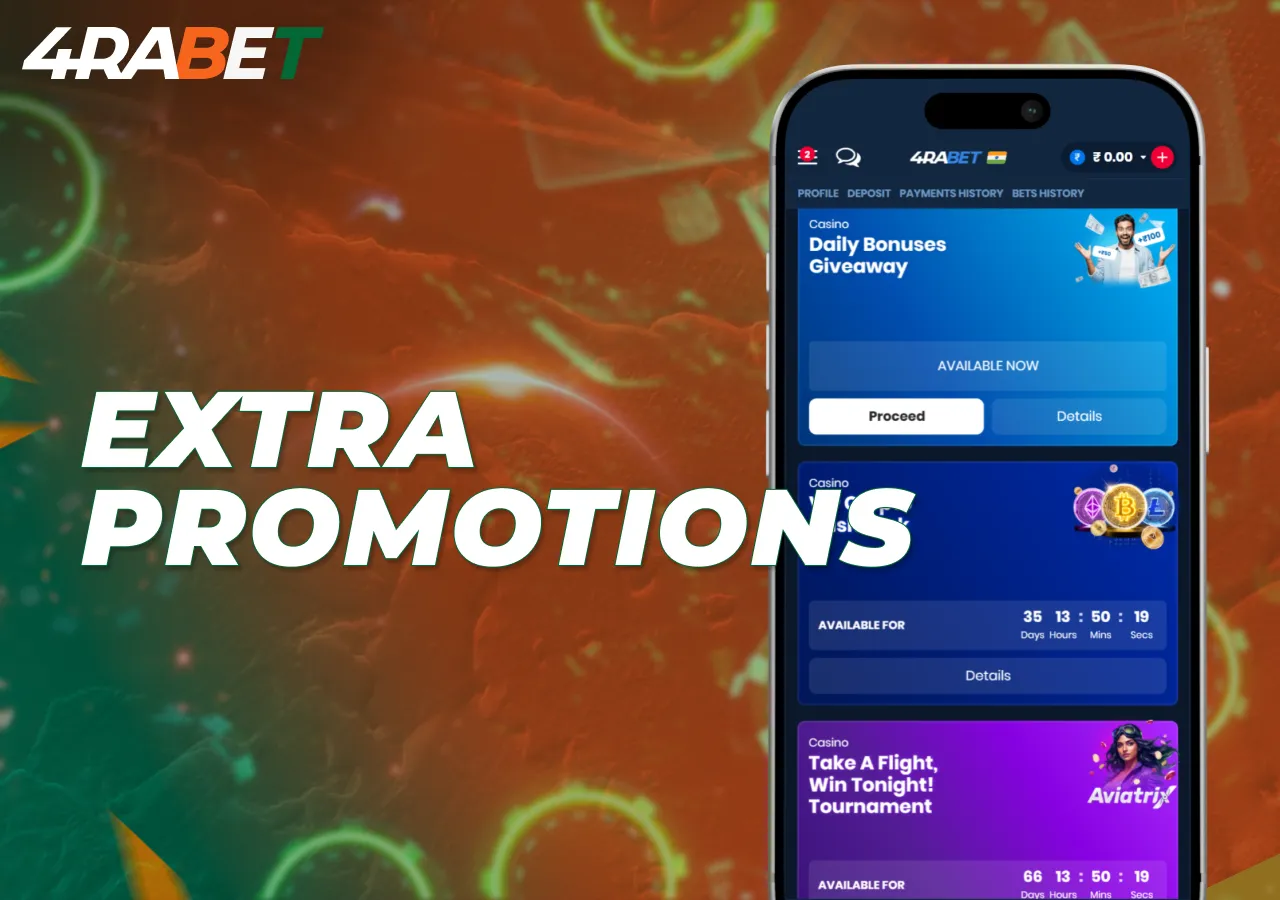 Extra promotions are regularly available for players in India.